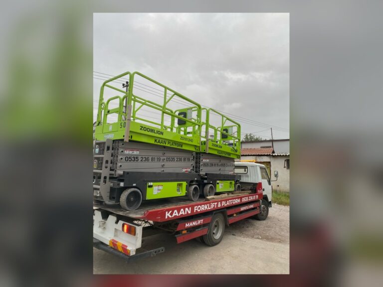 Antalya’da manlift ve eklemli platform kiralama saha çalışması – Kaan Platform