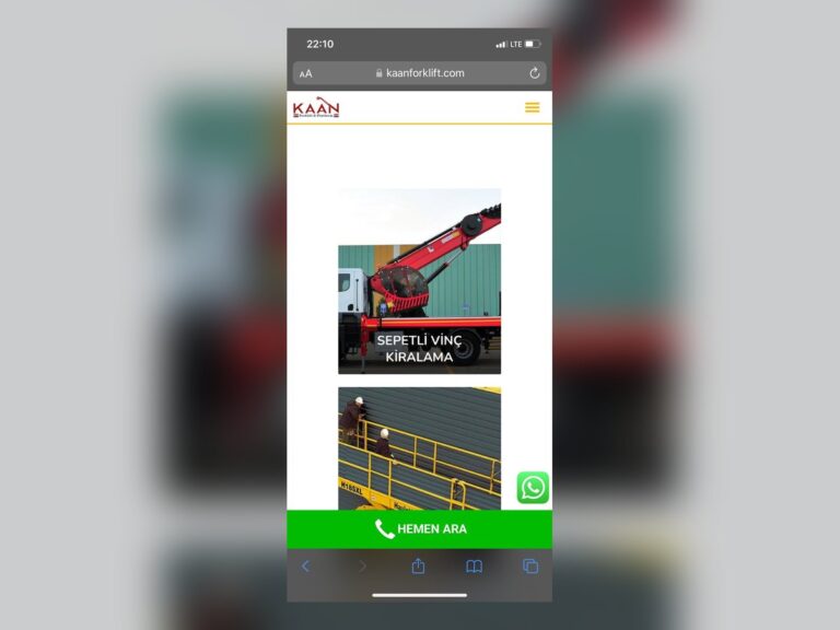 Antalya’da yüksek erişim platformu kiralama saha çalışması – Kaan Platform